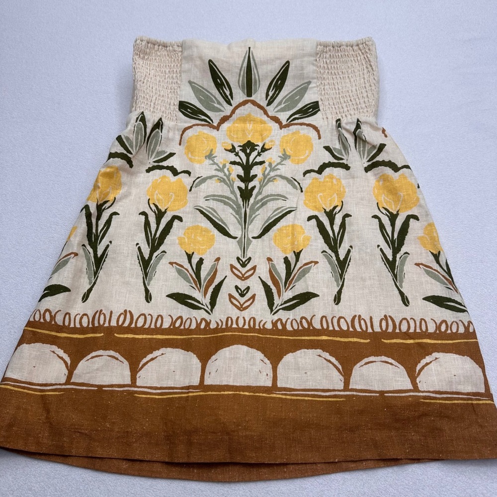 Abercrombie & Fitch NWT Women Floral Linen-Blend Skort Romper Sz L Coastal Euro - Picture 5 of 11